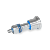 GN 8170 - Stainless Steel-Indexing plungers, Identification VH, Knob and pin side Hygienic Design (full hygiene)