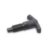 GN 817.4 - Indexing plungers, with T-Handle, Type BK, without rest position, with lock nut