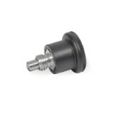 GN 822.7 - Stainless Steel-Mini indexing plungers covered indexing mechanism, Form B, without rest position with plastic knob