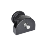 GN 412 - Indexing plungers with screw-on flange, Type B without rest position, Identification no. 1 Mounting from the front