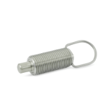 GN 413 - Stainless Steel-Indexing plungers, Type A, without rest position, without lock nut