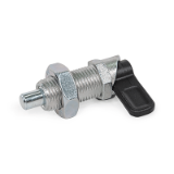 GN 612.8 - Cam action indexing plungers, Type AK, with lock nut