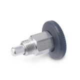 GN 822.1 B NI - Stainless Steel-Mini indexing plungers, Type B, without rest position