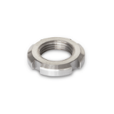DIN 70852 - Slotted locknuts, ﬂat design