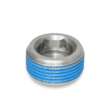 GN 252.5 - Blanking plugs, Stainless Steel, Type PRB, with thread coating