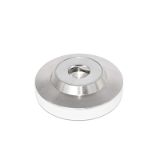 GN 6311.5 - Stainless Steel Foot Plates for Grub Screws DIN 6332, Type G with plastic cap, gliding