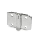 GN 1364 - Stainless Steel-Sheet metal hinges pointed, Type A, with through-holes