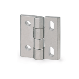 GN 235 - Stainless Steel-Hinges, Type DH, with through-holes, horizontal adjustable