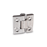 GN 237.3 B - Stainless Steel-Heavy duty hinges, horizontally elongated, Type B, with bores for countersunk screws and shim washers