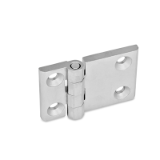 GN 237 - Stainless Steel-Hinge with extended hinge wings, Type A, 2x2 bores for countersunk screws