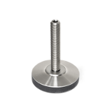 GN 6311.6 - Leveling Feet, Stainless Steel, Type R with plastic cap, non-gliding