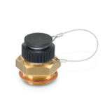 GN 880 MS - Oil drain valves, Type K, with plastic protective cap and retaining cable