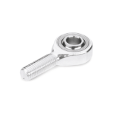 GN 648.2 - Ball joint heads with threaded bolt, Type W, Steel-PTFE / Steel self lubricated