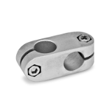 GN 131 - Two-Way Connector Clamp, Aluminum, with screw, stainless steel