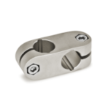 GN 131 - Stainless Steel-Two-Way Connector Clamps, with screw, stainless steel
