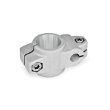 GN 133 - Two-Way Connector Clamp, Aluminum, with screw, stainless steel