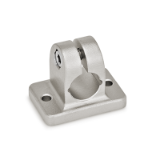 GN 145 - Stainless Steel-Flanged Connector Clamps, with screw, stainless steel