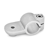 GN 278 - Swivel Clamp Connectors, Aluminum, with screw, stainless steel, Type OZ, without centring step (smooth)
