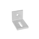 GN 970 - Installation brackets, unequal sides, Type C, with bores and slotted holes