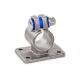 GN 146.5 - Stainless Steel-Flanged Connector Clamps, with 4 Bores, Type B, with seals