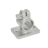 GN 146.6 - Stainless Steel-Flanged Connector Clamps, with 4 Bores, Type A, without seals