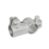 GN 192.5 - Stainless Steel-Flanged Connector Clamps, Type A, without seals, with stainless steel cap nut DIN 917