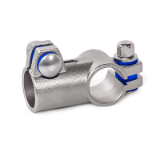 GN 192.5 - Stainless Steel-Flanged Connector Clamps, Type B, with seals, with stainless steel cap nut DIN 917
