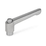 GN 911.3 - Adjustable Stainless Steel Hand Levers with Threaded Bushing, for Connector Clamps / Linear Actuator Connectors