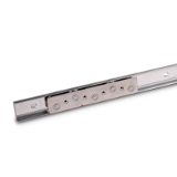 GN 1490 - Stainless Steel-Linear guide rail systems, Type A5, with one cam roller carriage with 5 rollers, Identification no. 0, without end stop