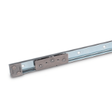 GN 1490 - Linear guide rail systems, Type A3, with one cam roller carriage with 3 rollers, Identification no. 1, with one end stop