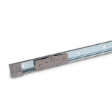 GN 1490 - Linear guide rail systems, Type A3, with one cam roller carriage with 3 rollers, Identification no. 2, with two end stops