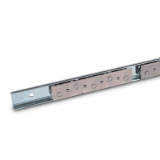 GN 1490 - Linear guide rail systems, Type B5, with two cam roller carriage with 5 rollers, Identification no. 0, without end stop
