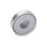 GN 50.45 - Stainless Steel-Retaining magnets, disc-shaped, with bore