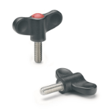 EWN-SST-p - Wing nuts with stainless steel stud